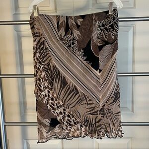 Silk Spenser Jeremy Animal Print Skirt